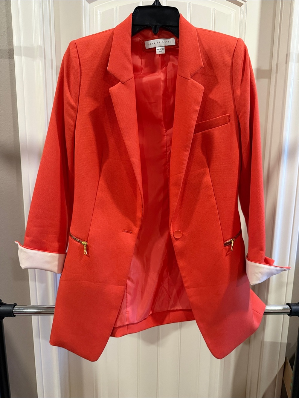 Coral Red Tailored Blazer